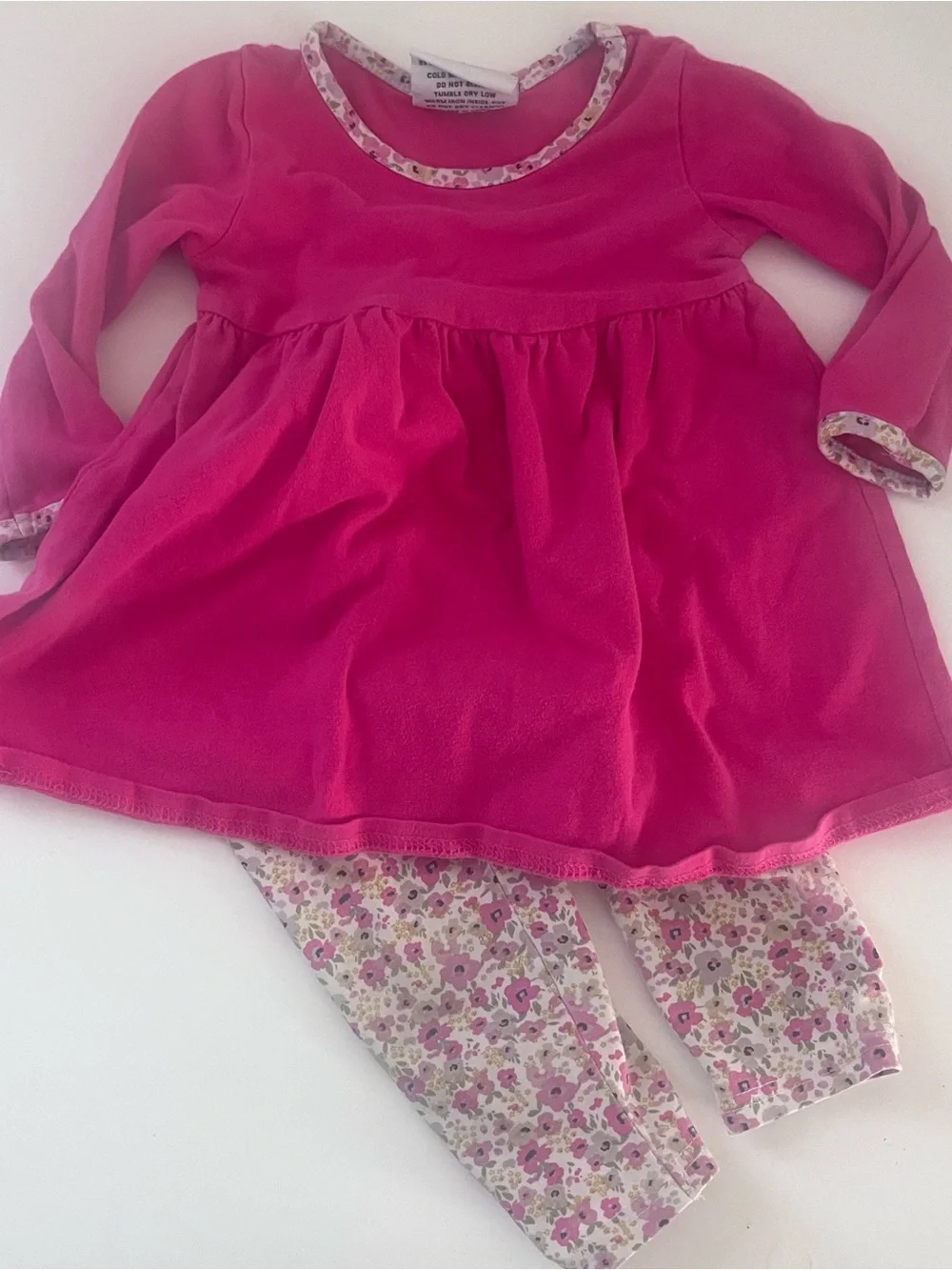 Smock Candy Baby Girl Pink Tunic Floral Leggings 12m Knit Soft Fall